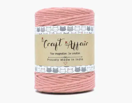 Home Page 64 Peach - 3 mm Single Strand Macrame Cord | Twisted macrame Cord | Macrame cord | Adikala Craft Store | Art Craft | collection | Projects | DIY | Craft | Craft Making