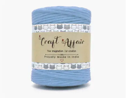 Home Page 48 Sky - 3 mm Single Strand Macrame Cord | Twisted macrame Cord | Macrame cord | Adikala Craft Store | Art Craft | collection | Projects | DIY | Craft | Craft Making