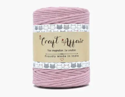 Home Page 49 Baby Pink - 3 mm Single Strand Macrame Cord | Twisted macrame Cord | Macrame cord | Adikala Craft Store | Art Craft | collection | Projects | DIY | Craft | Craft Making